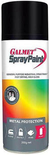 Galmet Fast Dry Enamel Spray Paint Black High-Gloss 350g