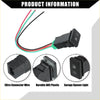 Black plastic garage opener push button switch with red green and black wires for toyota land cruiser 2003-2023 back view
