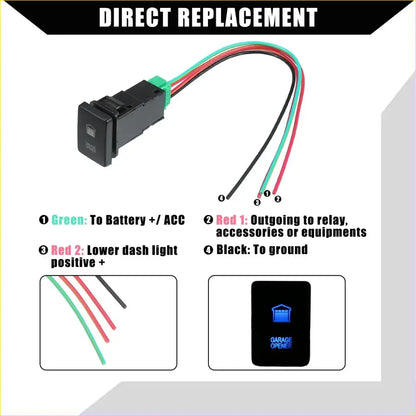Garage Opener Push Button Switch Set for Toyota Land Cruiser 4Runner - Electrical