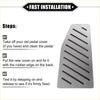 Silver aluminum alloy gas brake footrest pedal pad with diagonal slotted design and rubber edge for toyota rav4