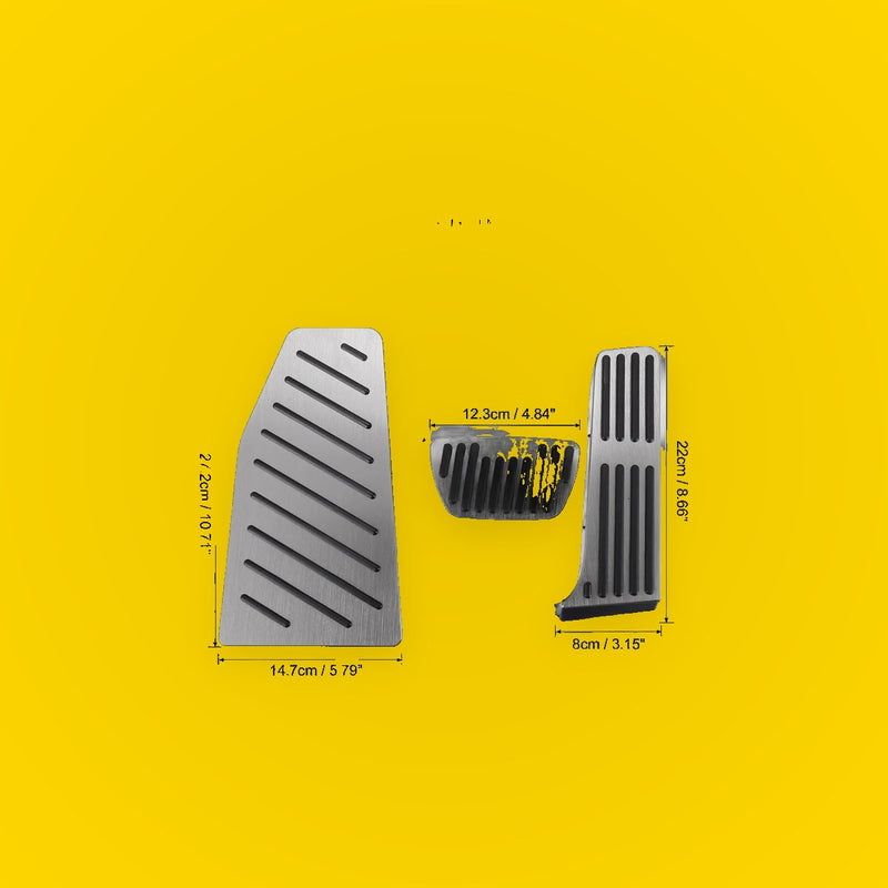 Gas Brake Footrest Pedal Pad for Toyota Rav4 (2019-2023) Aluminum Alloy Silver