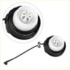Black and white gas cap fuel tank cover with built-in float valve for toyota 4runner 2010-2013 back side view