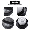 Black gas engine oil filler cap plug cover made of aluminum alloy and rubber with white plastic center for toyota previa