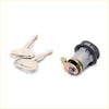 Silver metal gas filler lock cylinder with matching keys for toyota hilux rn20 rn22 rn25 rn27 1972-1978