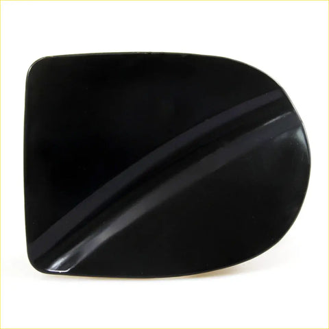 Black glossy plastic gas fuel cover lid with smooth curved design for nissan navara d40 4wd 2005-2014 back side view