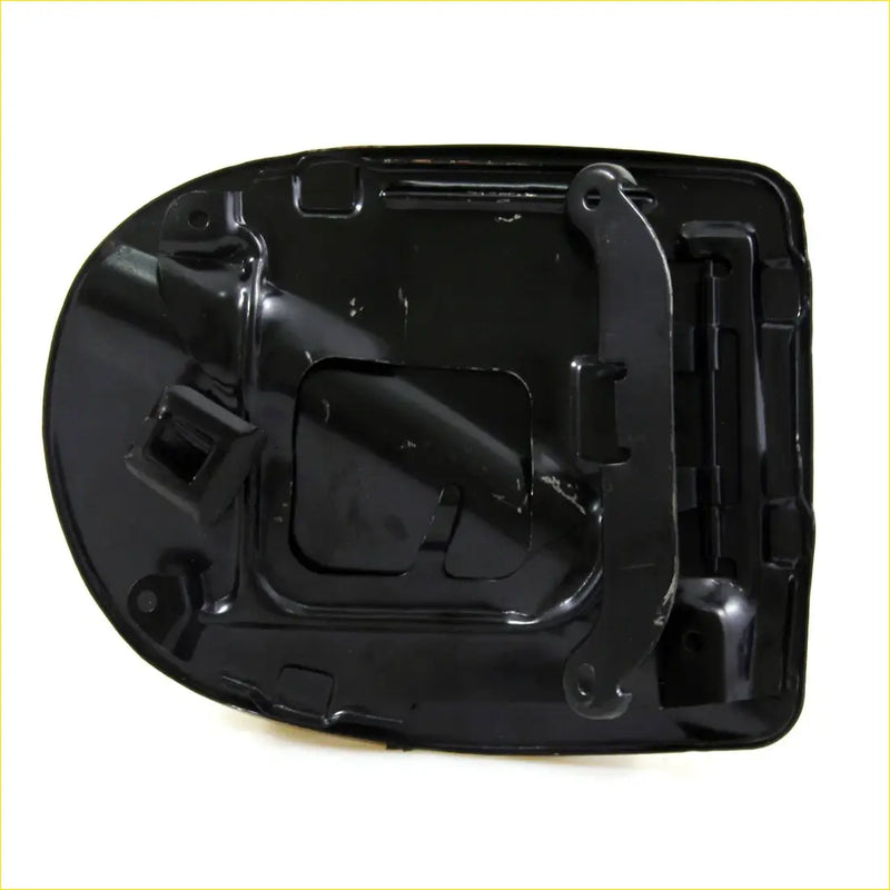 Black plastic gas fuel cover lid with molded contours and mounting brackets for nissan navara king cab 4wd 2004-2014