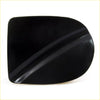 Black glossy plastic gas fuel cover lid with smooth curved design for Nissan Navara King Cab 4WD 2004-2014