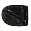 Black plastic gas fuel cover lid for Nissan Navara King Cab D40 2007-2014 with molded contours and mounting brackets