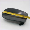 Black glossy plastic motorcycle side mirror housing with curved aerodynamic design for nissan navara gas fuel cover lid