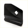 Black plastic rearview mirror mounting bracket with hexagonal hole for gas fuel door cover on nissan datsun d21 king cab