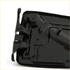 Black plastic gas fuel door cover with molded contours and mounting brackets for Nissan Navara double cab 4x4 D40