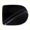 Black glossy plastic side mirror cover with smooth curved design for nissan navara king cab d40 4wd gas fuel door cover
