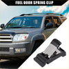 Black and silver gas tank door cover spring clip with plastic housing and metal spring for 2004-2009 toyota 4runner