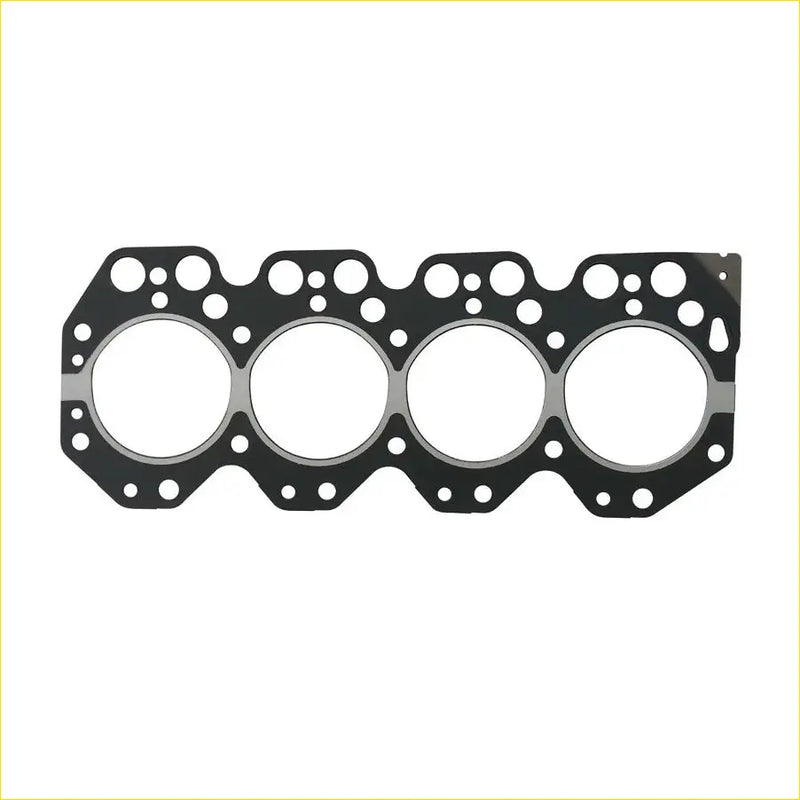 Black engine head gasket with four circular openings and silver metallic inner ring for toyota dyna 200 3661cc