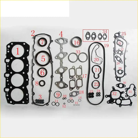 Black rubber gasket set made for 1kzte toyota land cruiser engine rebuild kit full set