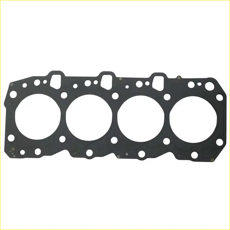 Black rubber head gasket with four circular openings and multiple mounting holes for toyota land cruiser 1kz-te engine