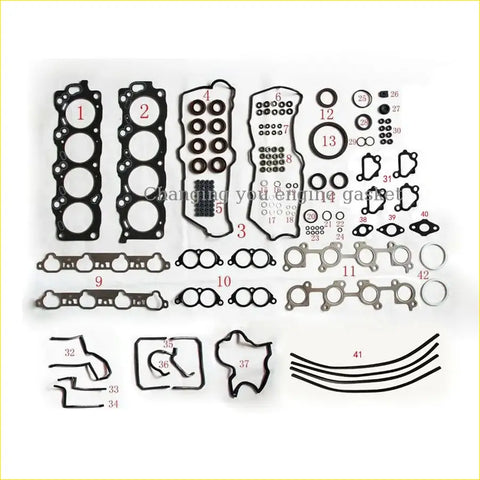 Black rubber engine gasket set with various shapes for 1uzfe toyota aristo crown lexus ls automotive repair