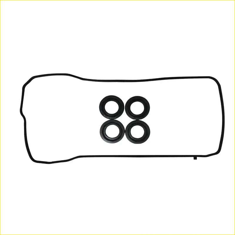 Black rubber engine head gasket set with four seals for toyota avensis 1zrfe 2zrfe 1.6l rocker cover gasket