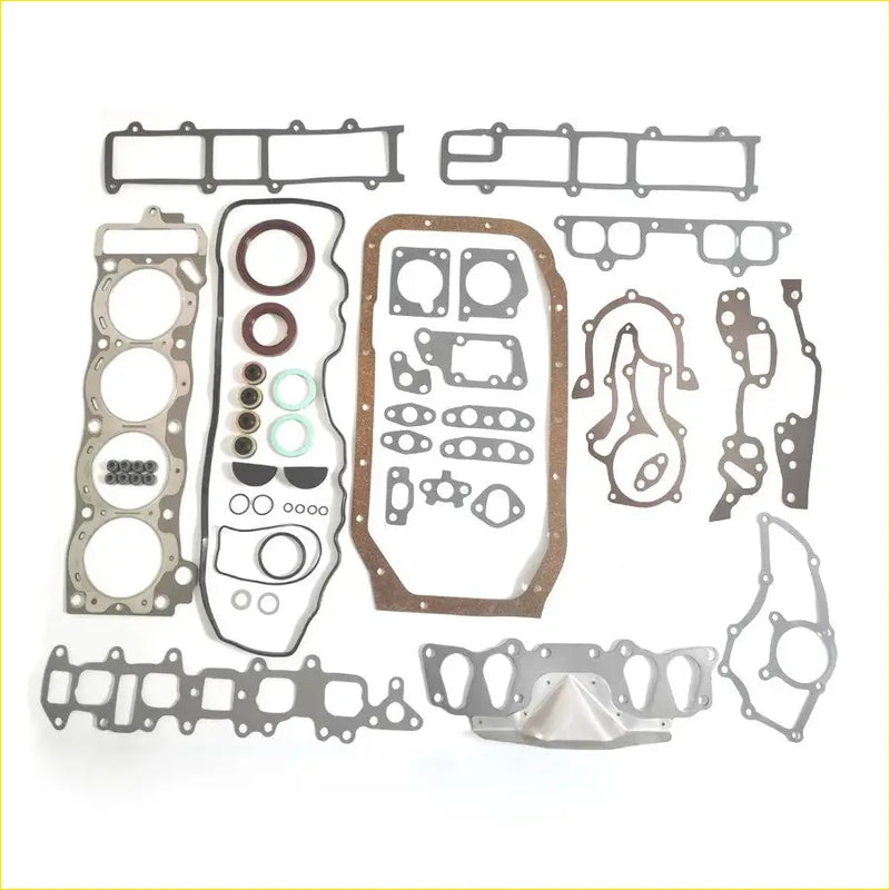Set of metallic silver black brown and light green engine gaskets and seals for gasket pro 22R Toyota Land Cruiser
