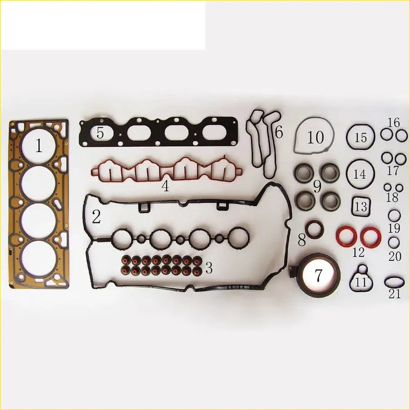 Black and red metal engine gasket set with metallic parts for 2HO LDE F18D4 Chevrolet Cruze or Alfa Romeo cars