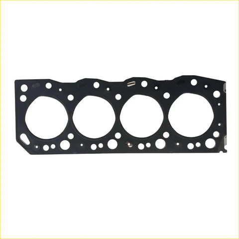 Black metal cylinder head gasket with four large circular openings and bolt holes for toyota hiace hilux 2lt engine