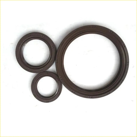 Set of three brown rubber crankshaft oil seals for toyota mark ii 4 runner 2 4 td gasket pro 2lt