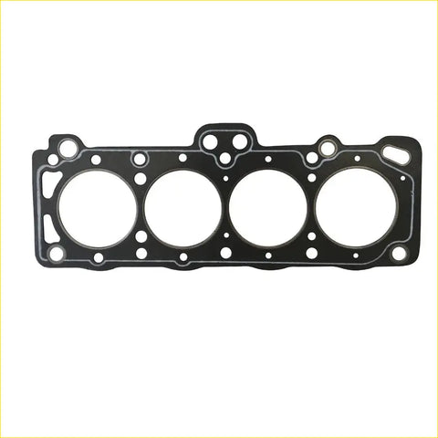 Black engine head gasket with four circular openings and multiple mounting holes for toyota corolla by gasket pro
