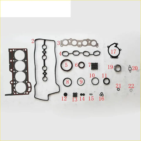 Black rubber gasket set with metallic parts for engine repair full set for daihatsu materia sirion terios 1.5l