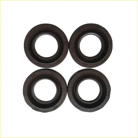 Set of four black rubber oil seals for toyota corolla 4efe spark plug gasket by gasket pro