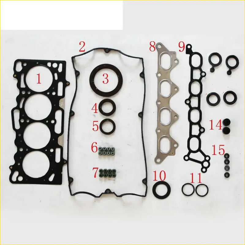 Black rubber gasket set for engine head full set for mitsubishi colt smart forfour 1.5 4g15m 4g15t model