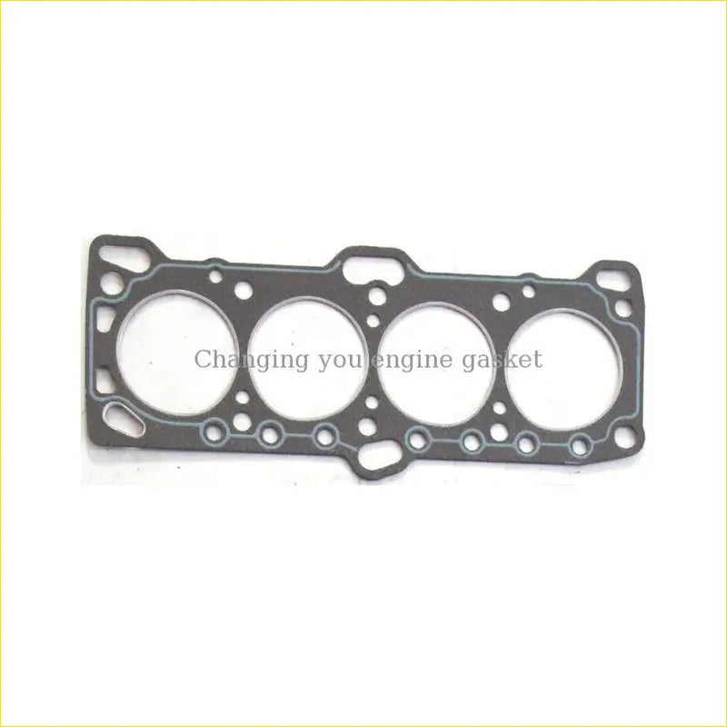 Black engine head gasket with four circular openings and textured surface for 4g62 mitsubishi tredia hyundai sonata ii 1.8 turbo