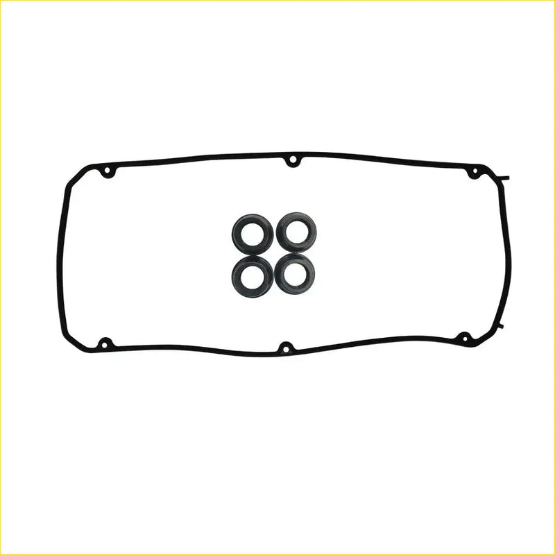 Black rubber engine valve cover gasket set with four o-rings for mitsubishi grandis 2.4 rocker cover gasket pro 4g69