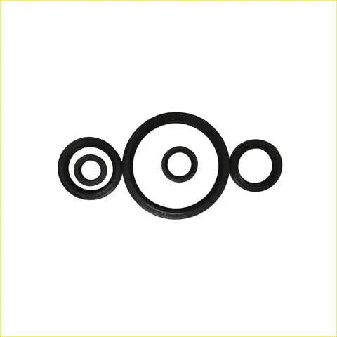 Set of three black rubber o-rings in varying sizes for gasket pro 4g69 crankshaft oil seal on mitsubishi vehicles