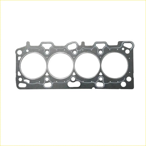 Metallic gray cylinder head gasket for mitsubishi outlander 2.4 4wd with four circular openings and bolt cutouts