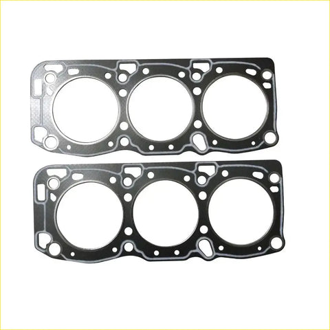 Black engine head gaskets with three circular openings and bolt cutouts for gasket pro 6g72 12v hyundai sonata ii mitsubishi pajero ii 3.0l