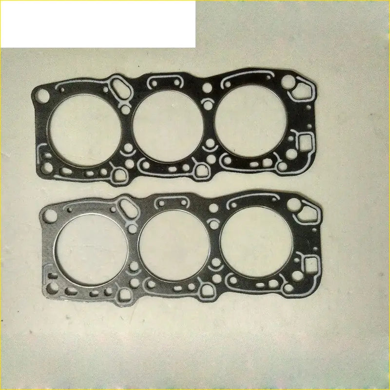 Black engine head gaskets with three circular openings metallic finish for gasket pro 6g72 v43w mitsubishi pajero 24v 3.0