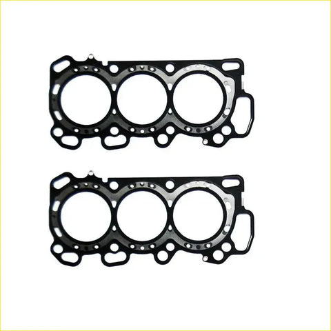 Black engine head gaskets with three circular openings and textured surface for gasket pro accord v6 24 sohc j30a4 complete set