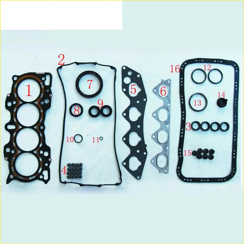 Black rubber gasket set with metal components and circular seals for gasket pro b20b2 b20b honda crv rd1 b20z1