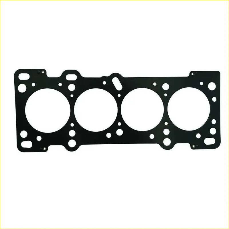 Black engine head gasket with four circular openings and bolt holes gasket pro for mazda escort tracer mercury 16v