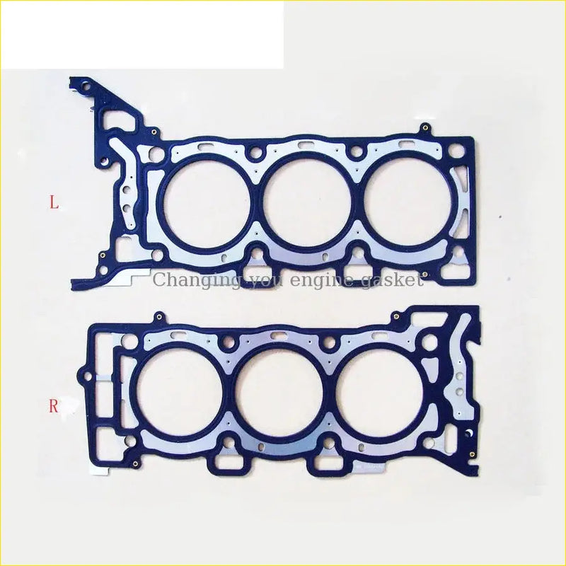 Blue gasket pro cylinder head gaskets with three circular openings and metallic silver sections for chevrolet vectra 2.8 and alfa romeo brera engines