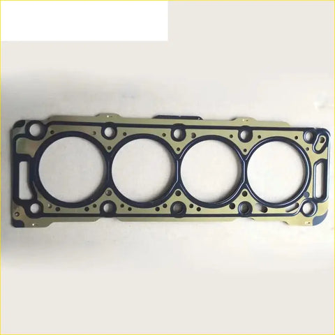 Black rubber gasket with four circular openings and metallic base for citroen evasion jumpy cylinder heads