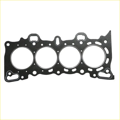 Black engine head gasket with four circular openings and textured surface for honda accord crx civic cylinder head