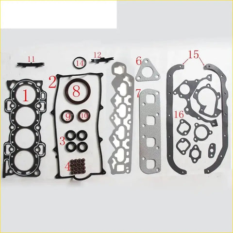 Black rubber gasket set with metal seals for engine assembly gasket pro daihatsu gran move feroza soft charade 1.5 1.6l