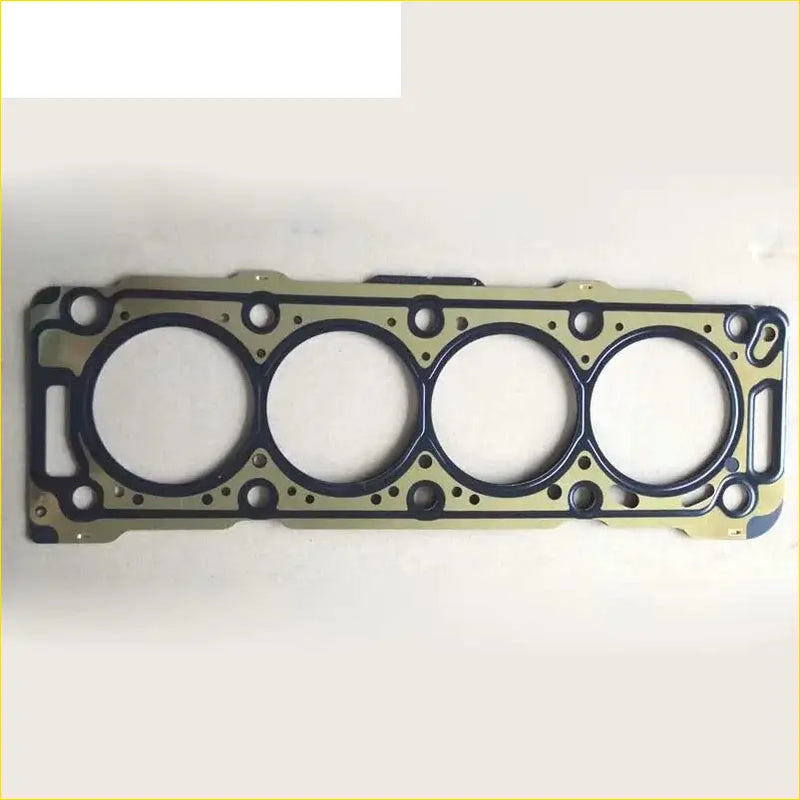 Black rubber gasket with four circular openings and metallic base for peugeot hdi cylinder head pro gasket use