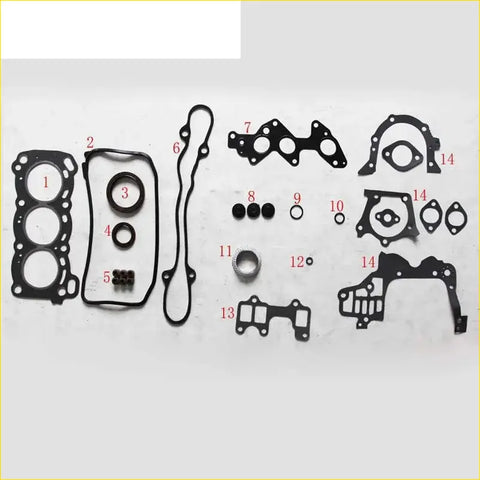 Black rubber gasket set with various shapes for engine use in gasket pro ed ed10 ed20 daihatsu cuore move mira gino 0.8 full set