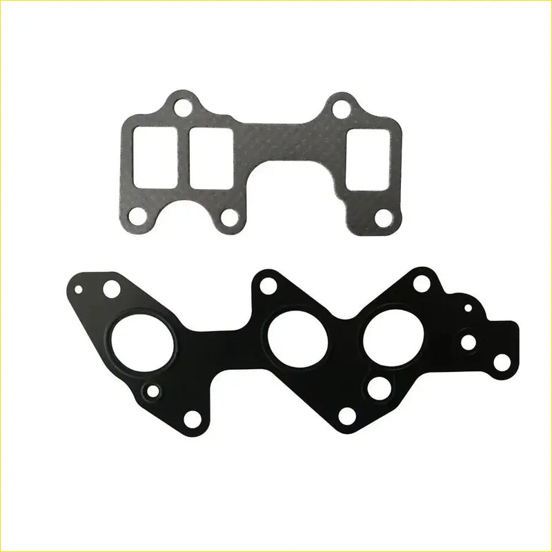 Black and metallic gray intake manifold gaskets with precise cutouts for daihatsu cuore ii iii move 0.8 engine use