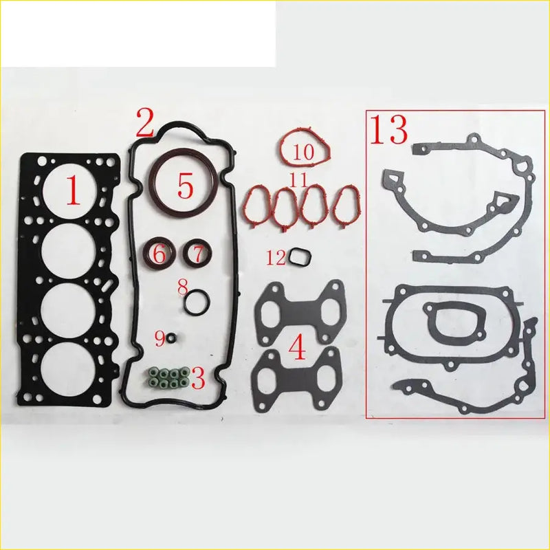 Black rubber gasket set for engine components gasket pro for fiat panda 169 11 or punto 188 full set