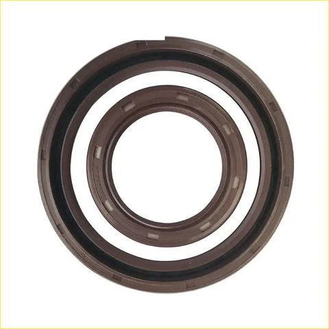 Brown rubber gasket pro seal ring with concentric grooves and notched edges for chevrolet pickup luv crankshaft oil seal