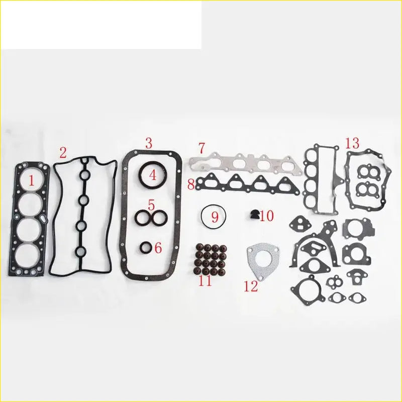 Black rubber gasket set with metallic parts for engine assembly for daewoo nexia aranos espero 16v 1.5 dohc a15mf