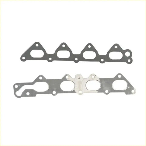 Metallic gray intake manifold gaskets with matte finish and precise valve head cutouts for daewoo nexia a15mf engines